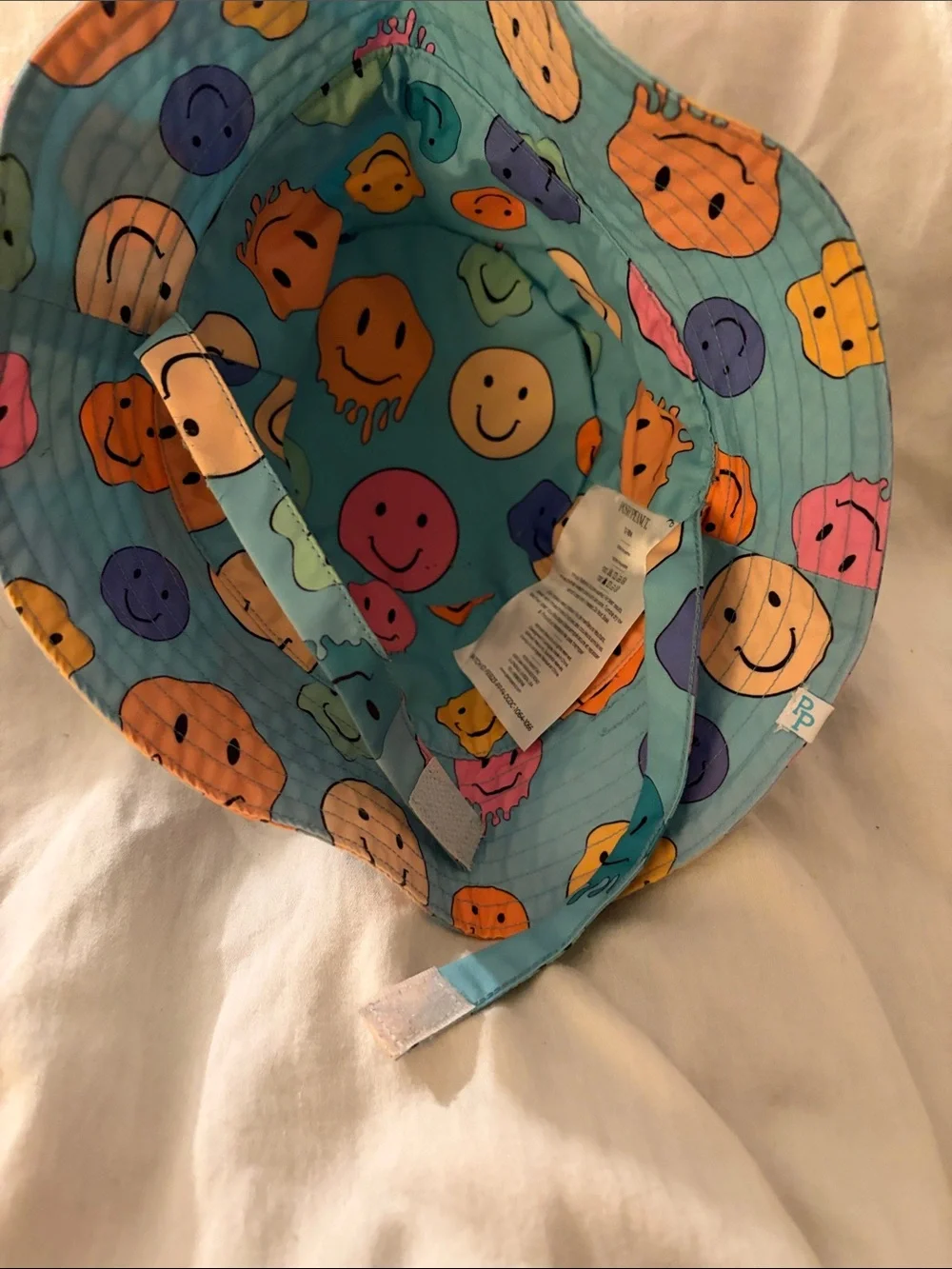 Posh Peanut Smiley Faces Blue Bucket Hat